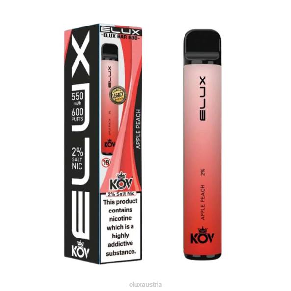 Elux Wholesale Österreich - Elux Bar Einweg-Vaporizer der Legacy-Serie Apfel-Pfirsich VV80100