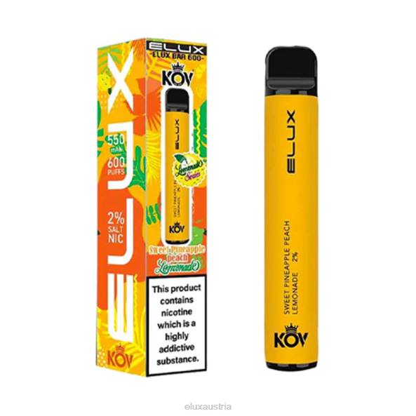 Elux Kaufen Österreich - Elux Bar Einweg-Vaporizer der Limonadenserie Ananas-Pfirsich-Limonade süß VV8075
