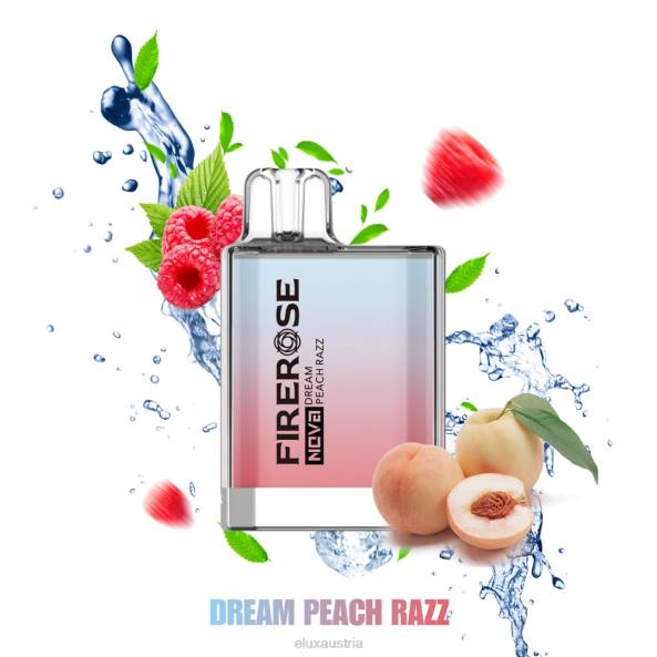 Elux Vape Flavours - Elux Firerose Nova 600 Züge Einweg-Vaporizer Traum-Pfirsich-Razz VV80109